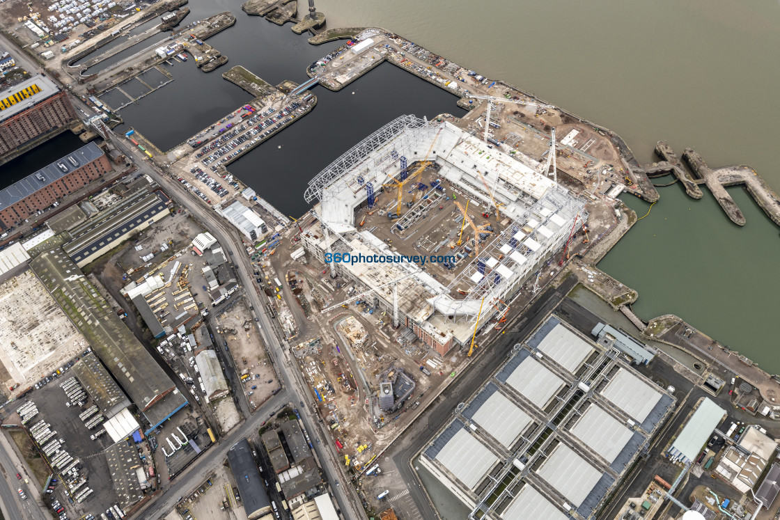 "Liverpool aerial photo Bramley Moore Dock 230228" stock image