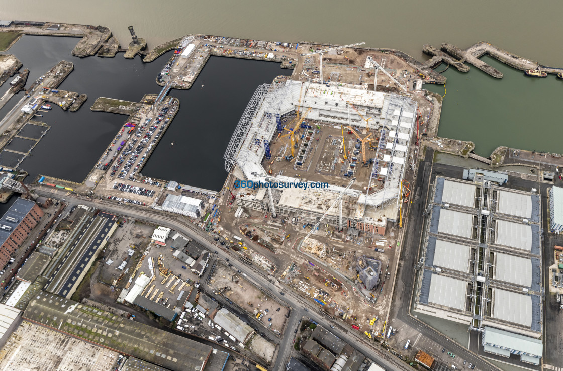 "Liverpool aerial photo Bramley Moore Dock 230228" stock image