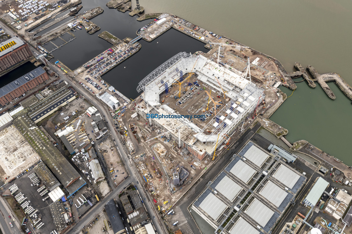 "Liverpool aerial photo Bramley Moore Dock 230228" stock image