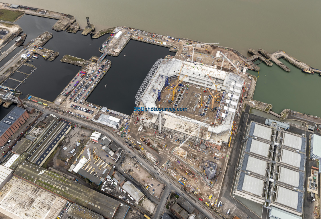 "Liverpool aerial photo Bramley Moore Dock 230228" stock image