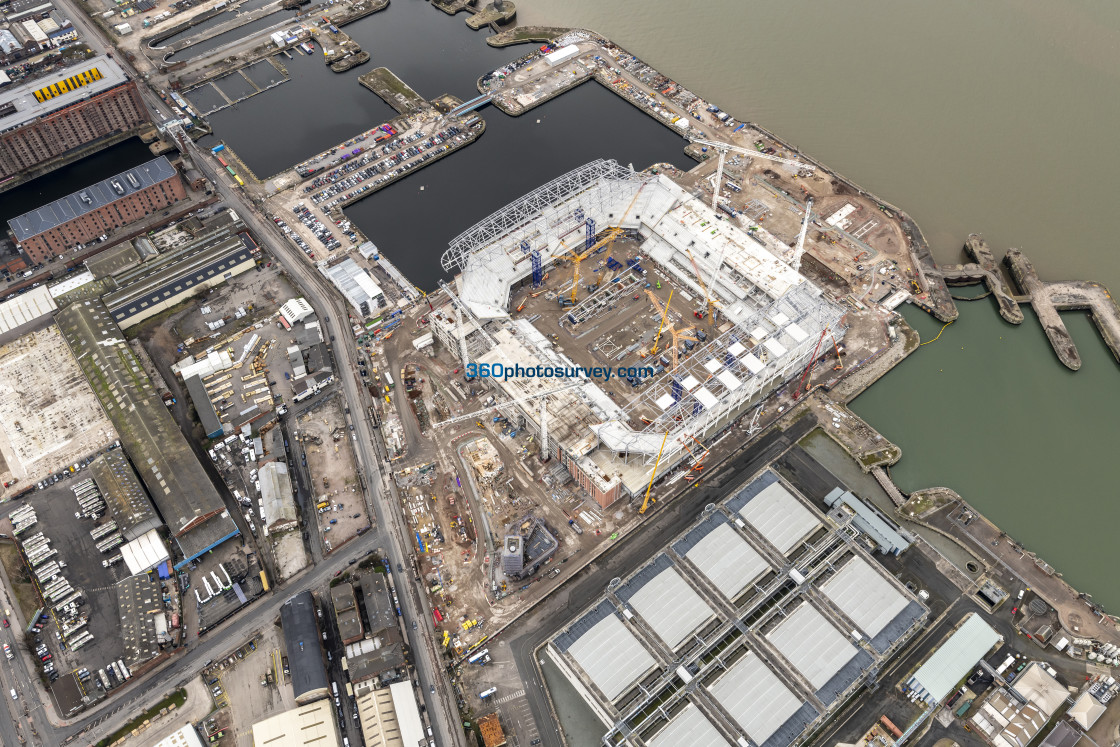 "Liverpool aerial photo Bramley Moore Dock 230228" stock image