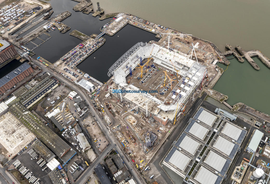 "Liverpool aerial photo Bramley Moore Dock 230228" stock image