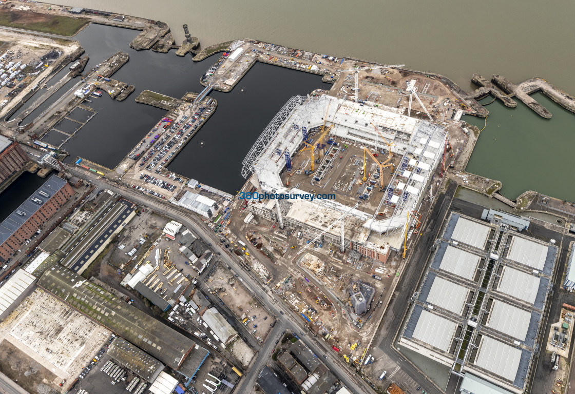 "Liverpool aerial photo Bramley Moore Dock 230228" stock image