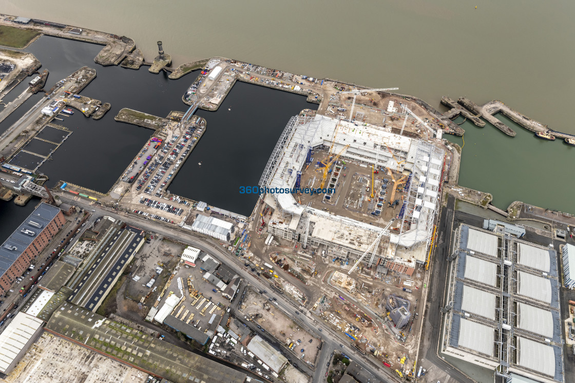 "Liverpool aerial photo Bramley Moore Dock 230228" stock image