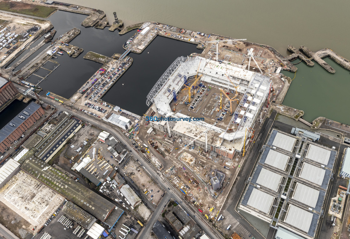 "Liverpool aerial photo Bramley Moore Dock 230228" stock image