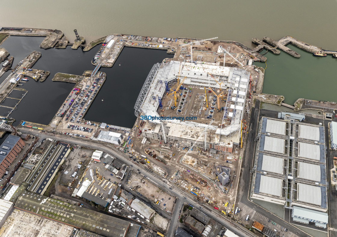 "Liverpool aerial photo Bramley Moore Dock 230228" stock image