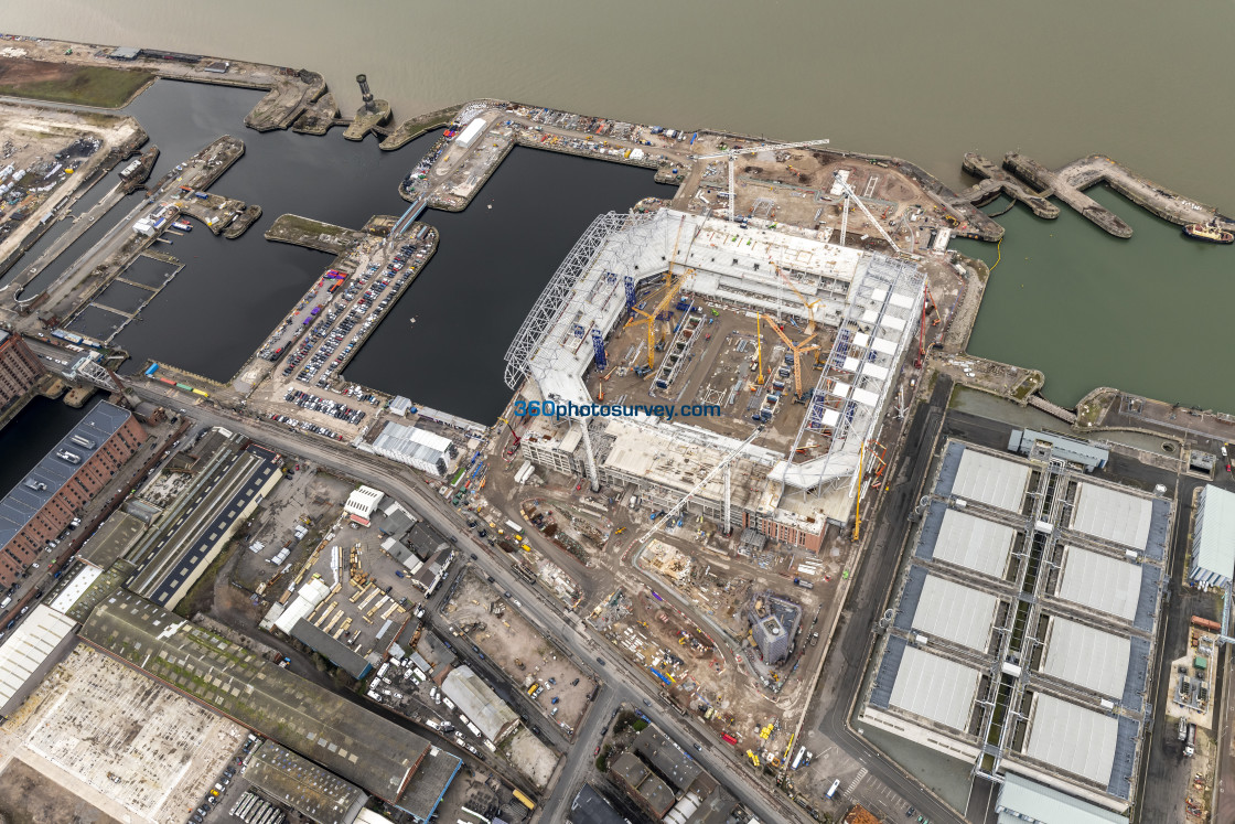 "Liverpool aerial photo Bramley Moore Dock 230228" stock image