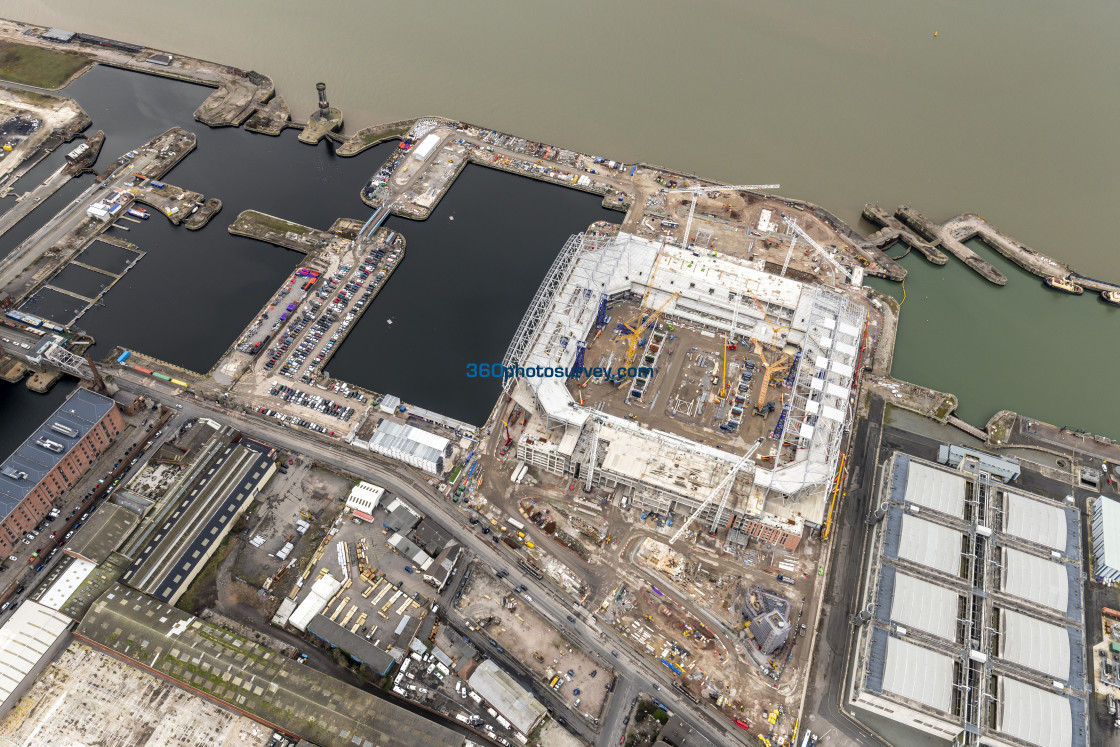 "Liverpool aerial photo Bramley Moore Dock 230228" stock image