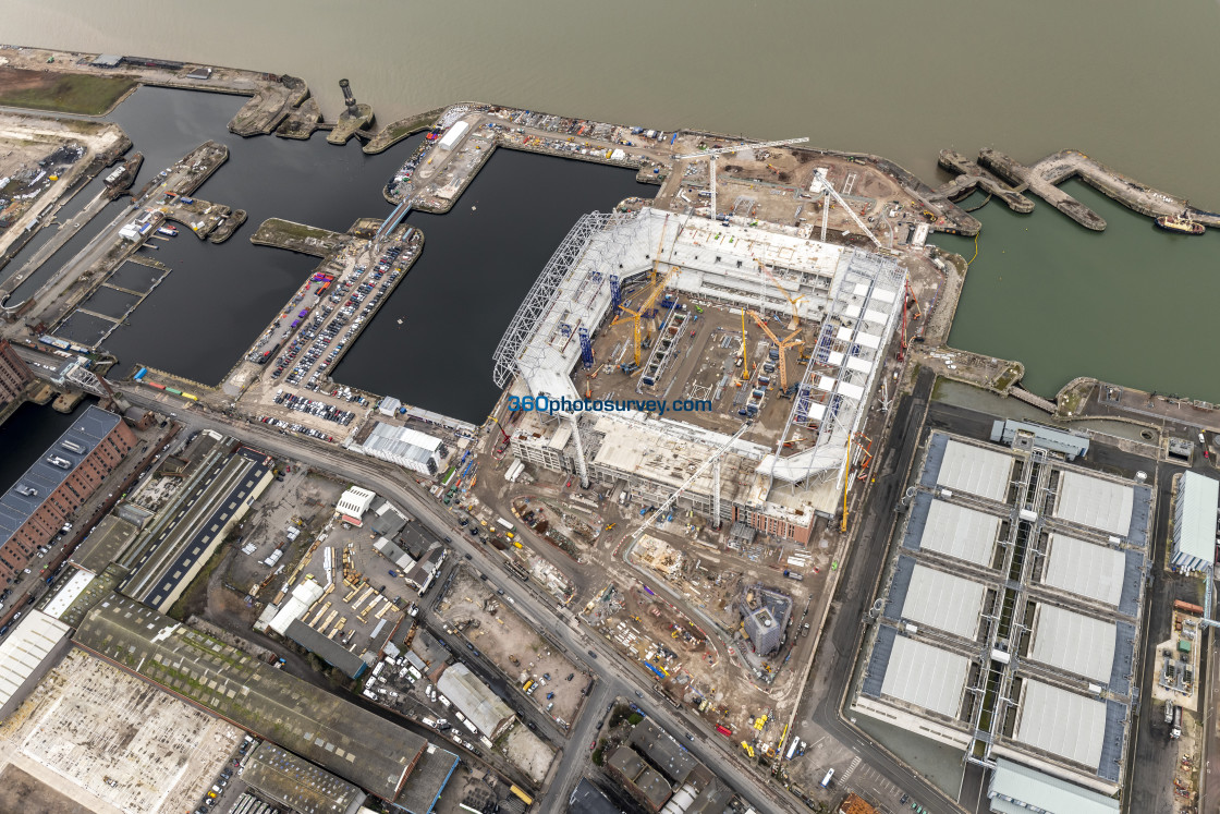 "Liverpool aerial photo Bramley Moore Dock 230228" stock image