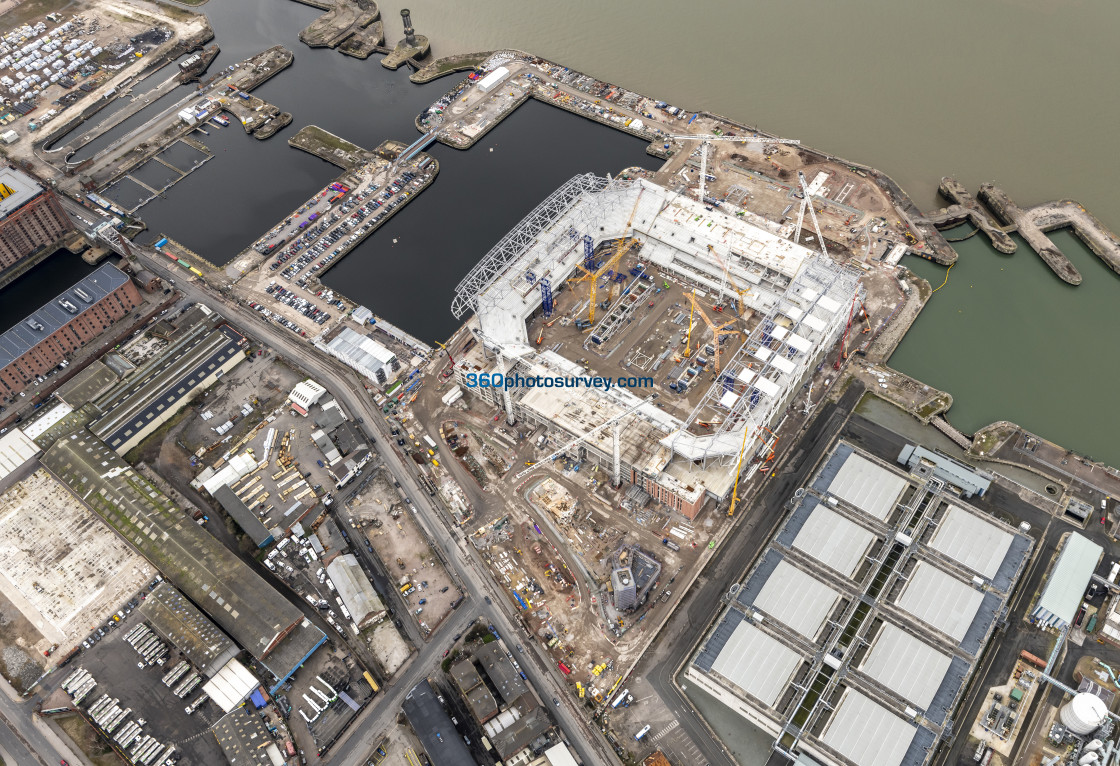 "Liverpool aerial photo Bramley Moore Dock 230228" stock image