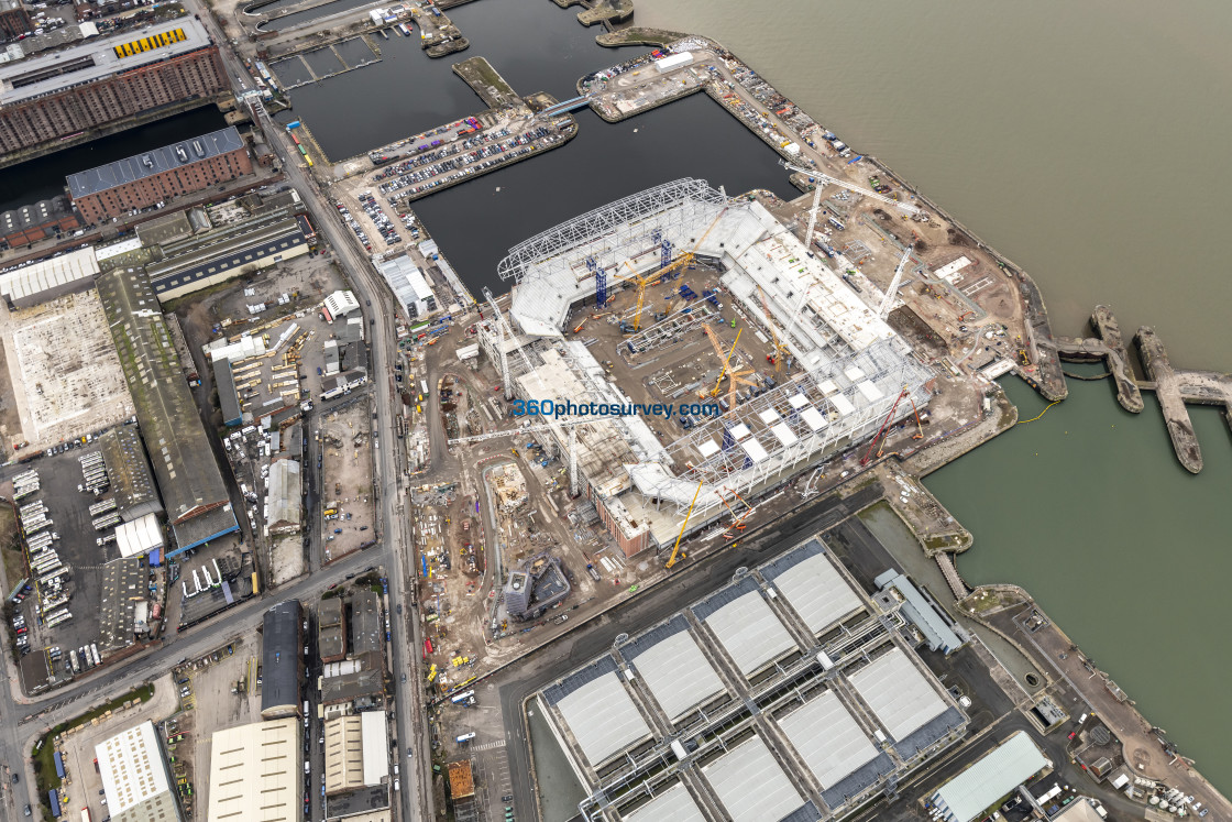 "Liverpool aerial photo Bramley Moore Dock 230228" stock image