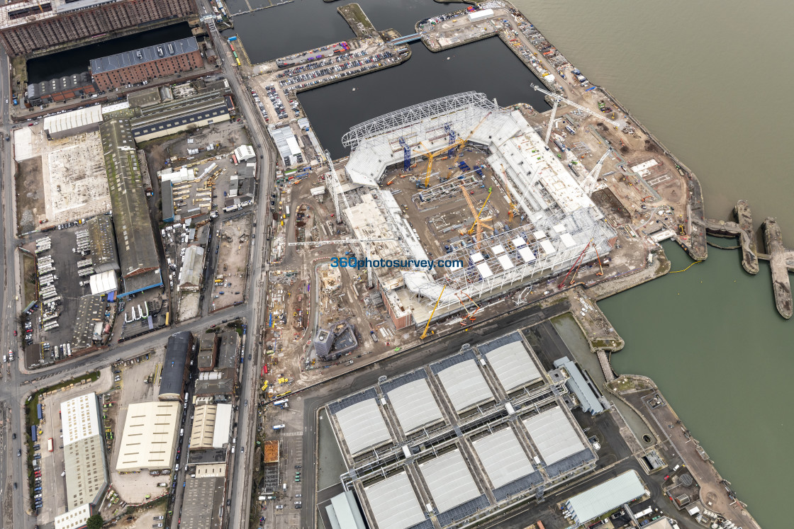 "Liverpool aerial photo Bramley Moore Dock 230228" stock image