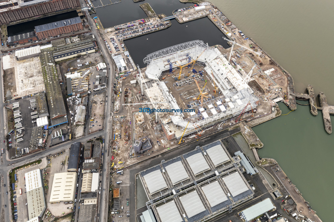 "Liverpool aerial photo Bramley Moore Dock 230228" stock image