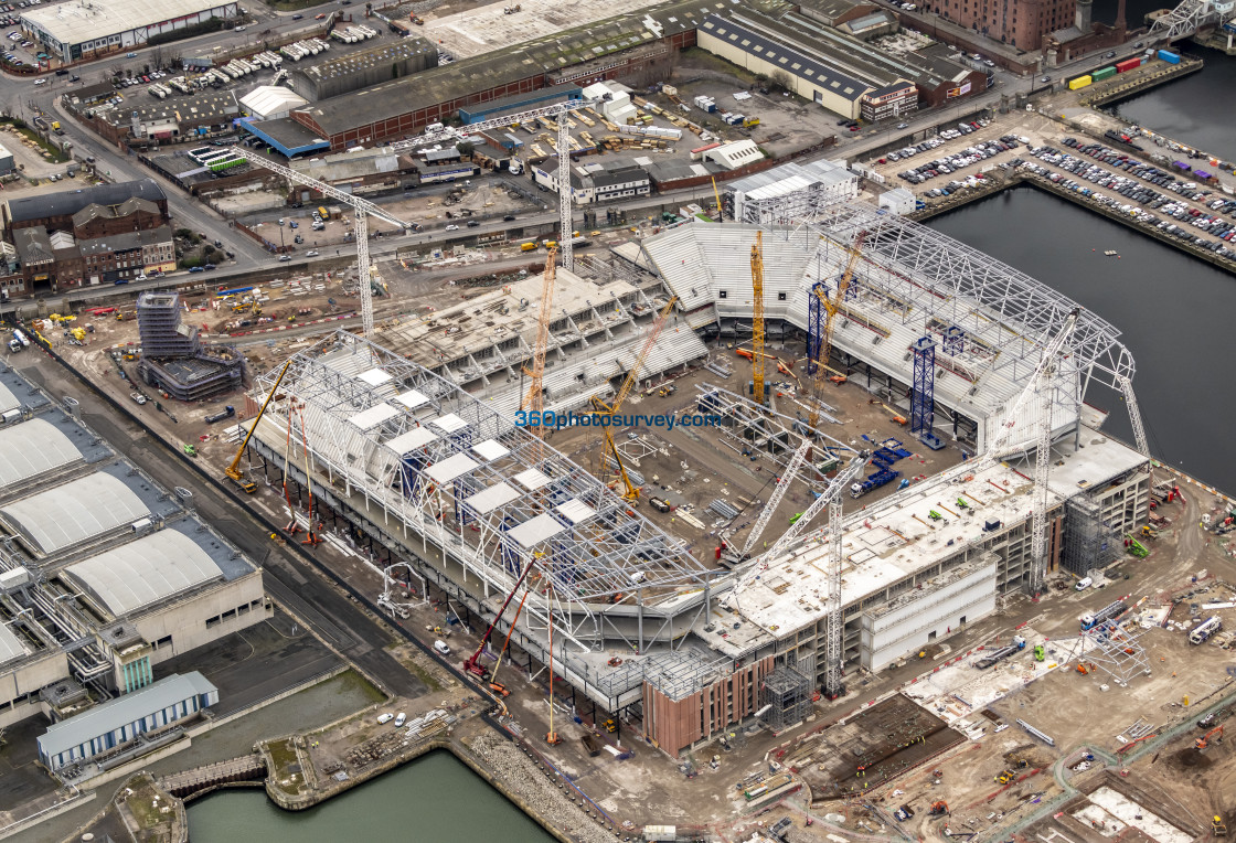 "Liverpool aerial photo Bramley Moore Dock 230228" stock image