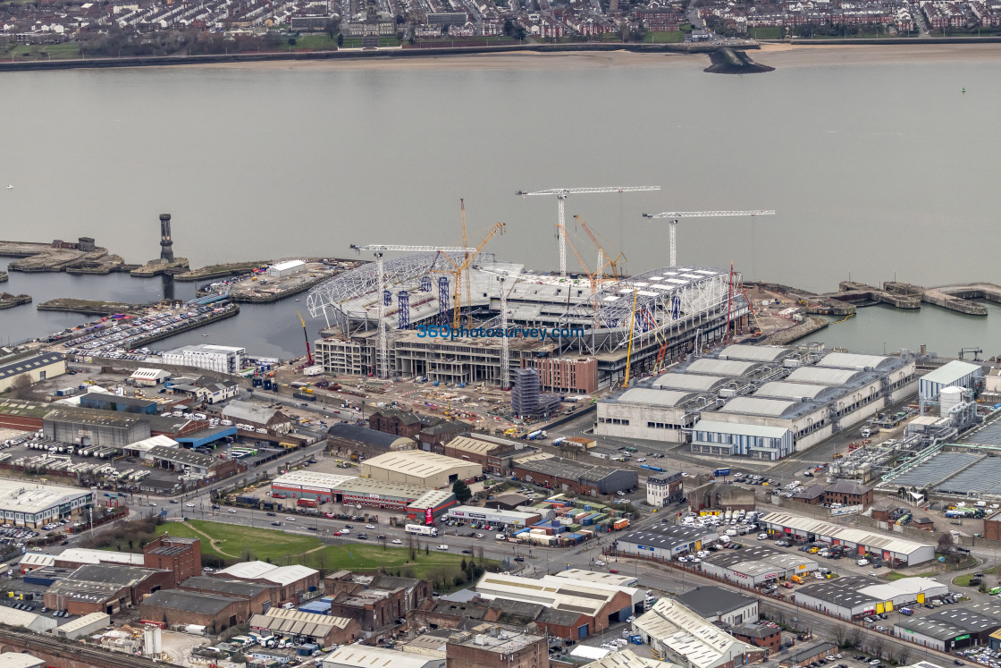 "Liverpool aerial photo Bramley Moore Dock 230228" stock image