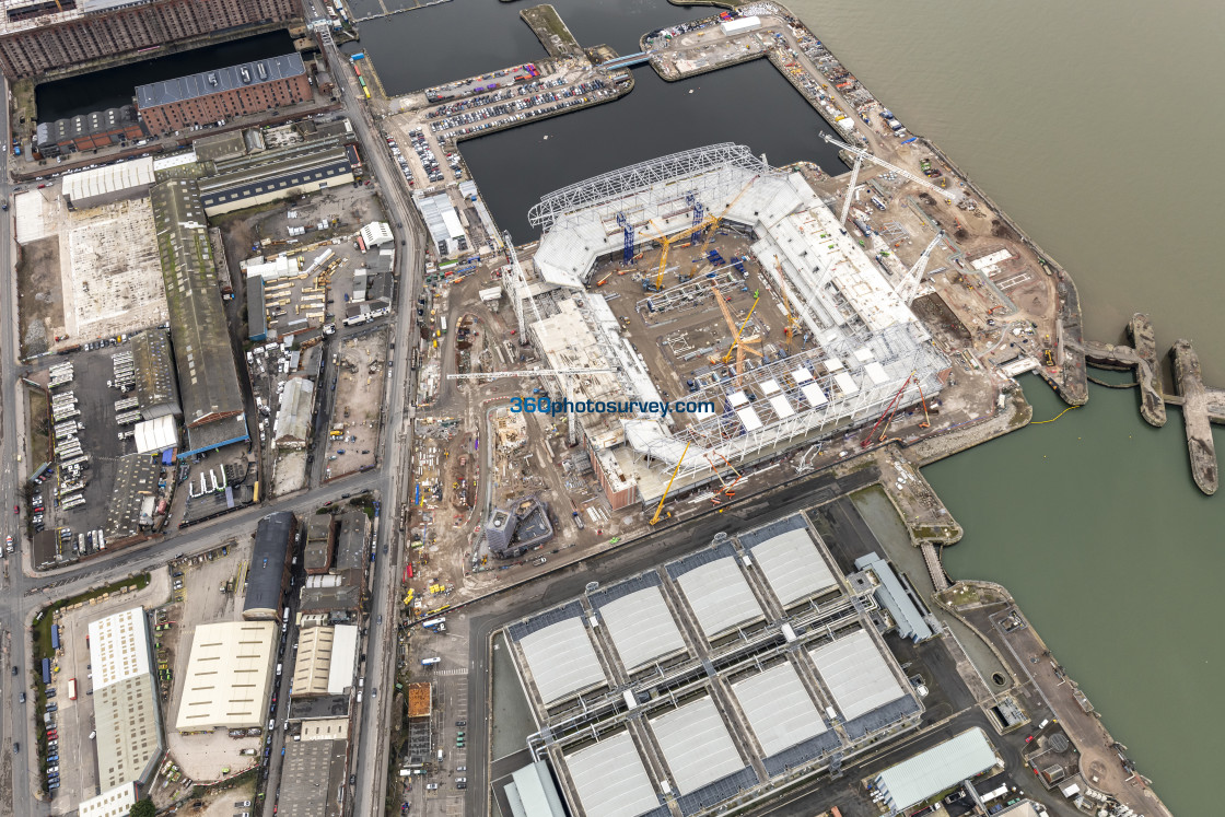 "Liverpool aerial photo Bramley Moore Dock 230228" stock image