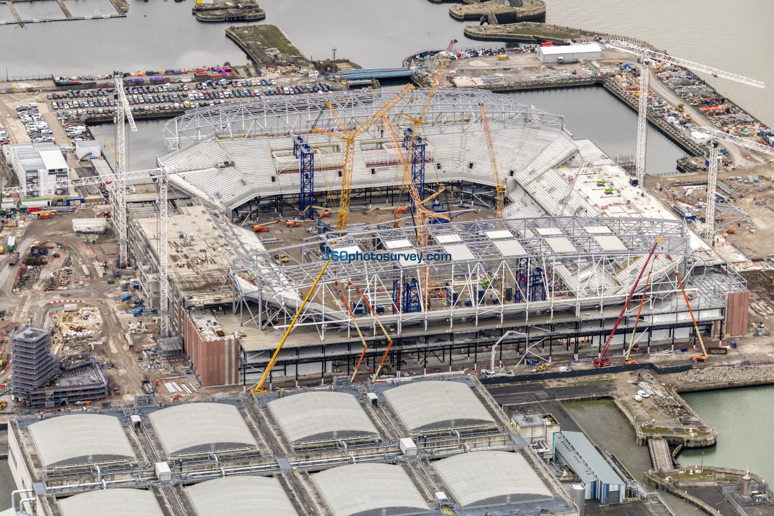 "Liverpool aerial photo Bramley Moore Dock 230228" stock image