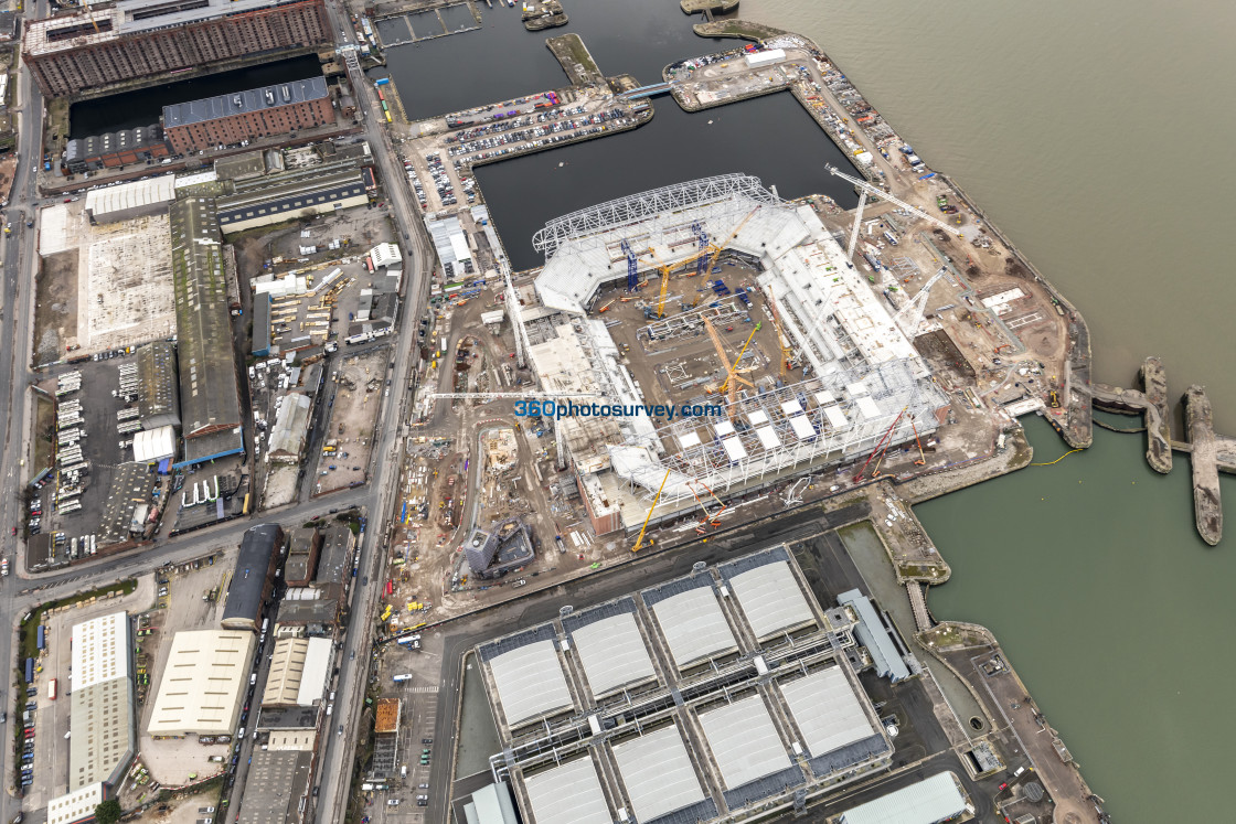 "Liverpool aerial photo Bramley Moore Dock 230228" stock image