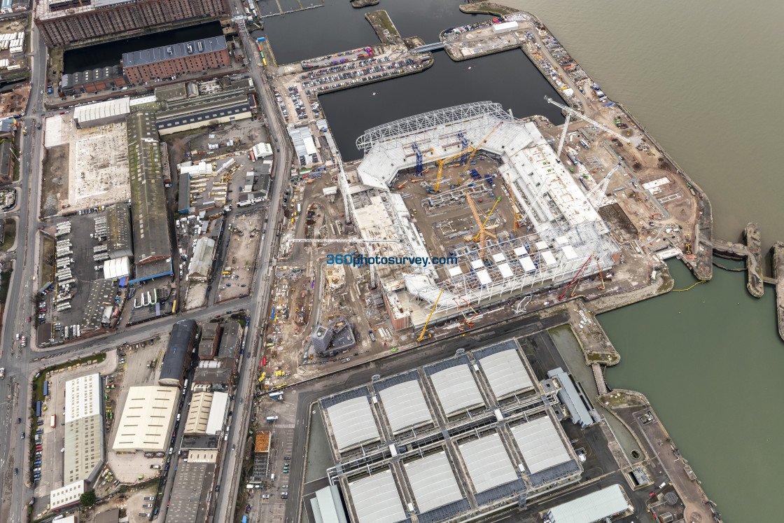 "Liverpool aerial photo Bramley Moore Dock 230228" stock image