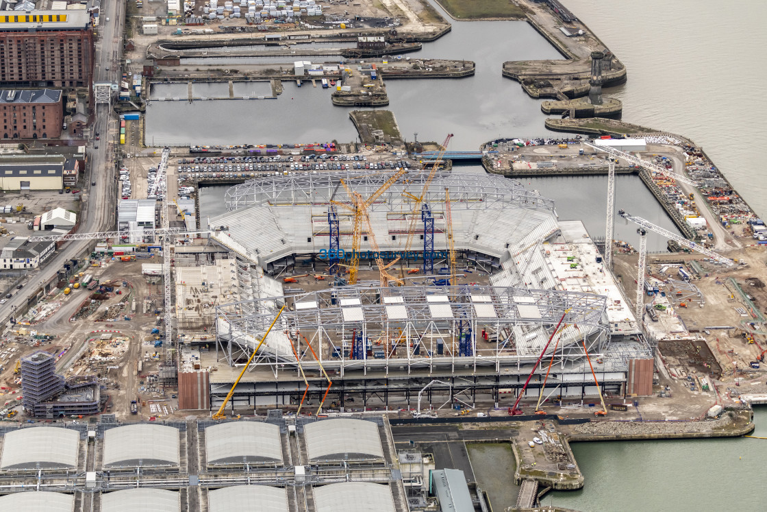 "Liverpool aerial photo Bramley Moore Dock 230228" stock image