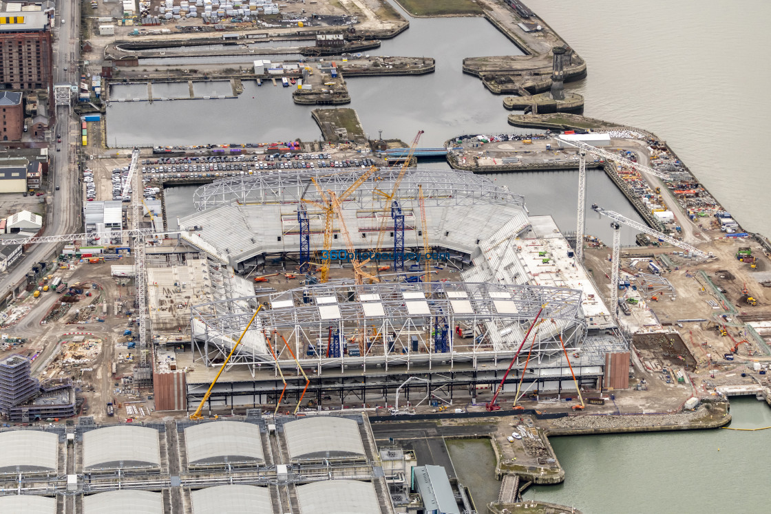 "Liverpool aerial photo Bramley Moore Dock 230228" stock image