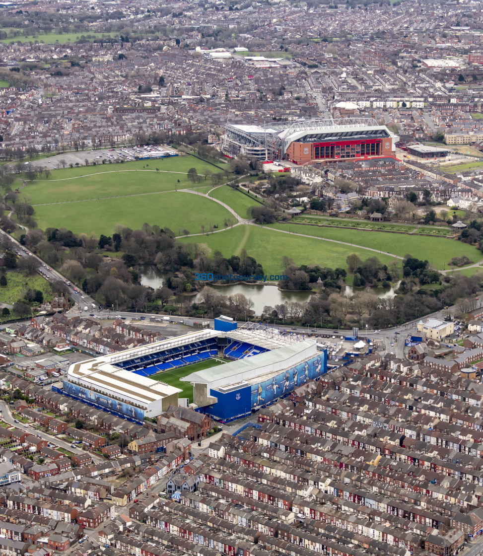 "Liverpool aerial photo Goodison Park 230228" stock image