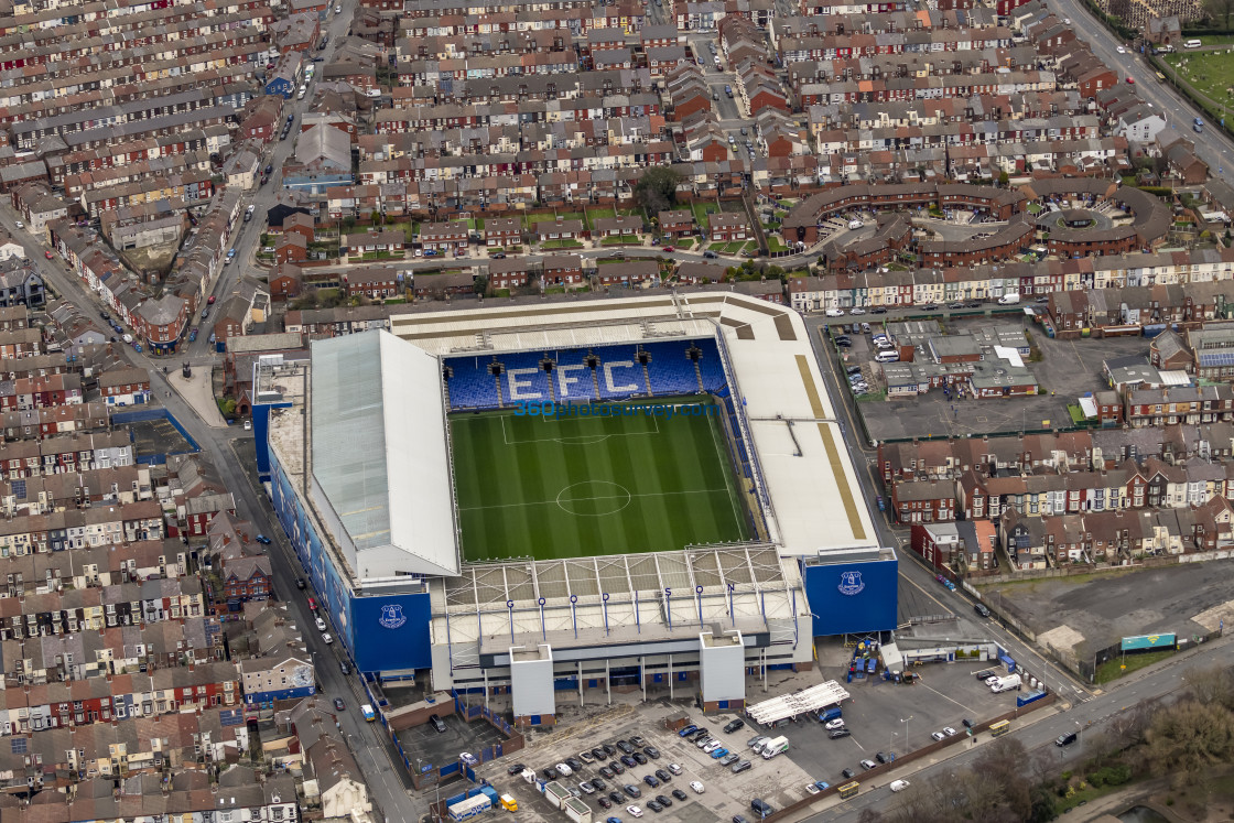 "Liverpool aerial photo Goodison Park 230228" stock image