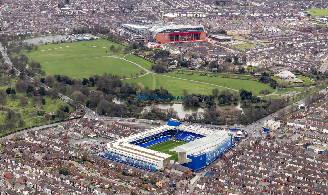 "Liverpool aerial photo Goodison Park 230228" stock image