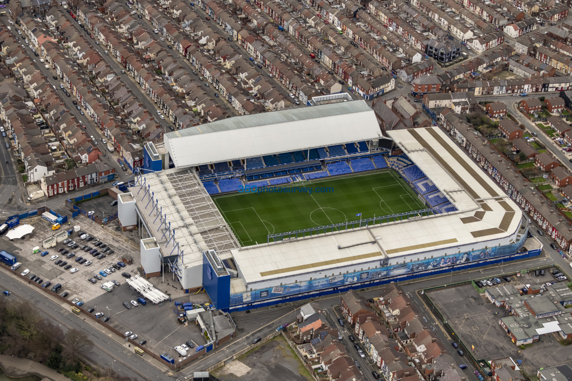 "Liverpool aerial photo Goodison Park 230228" stock image