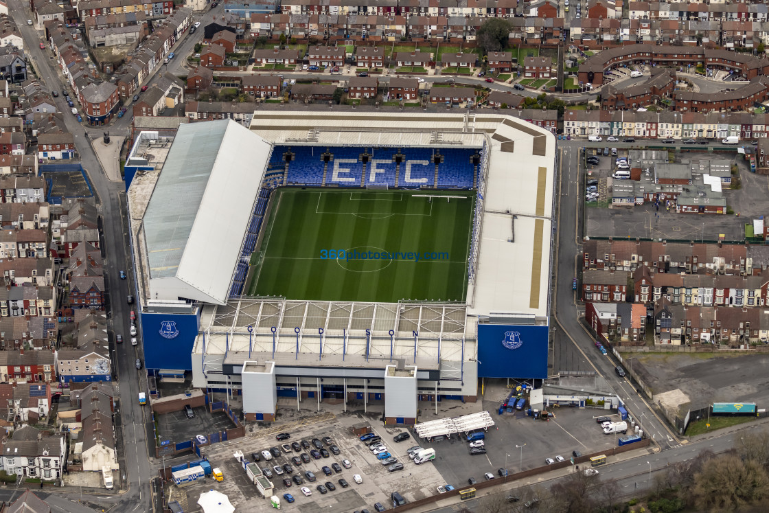 "Liverpool aerial photo Goodison Park 230228" stock image