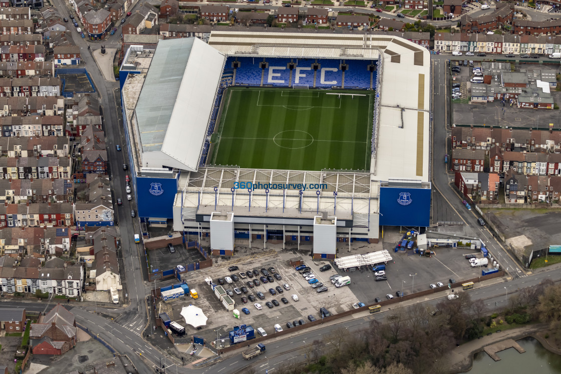 "Liverpool aerial photo Goodison Park 230228" stock image