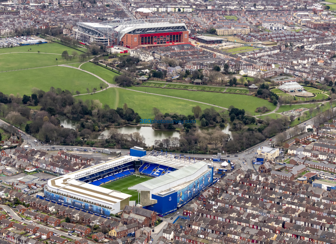 "Liverpool aerial photo Goodison Park 230228" stock image