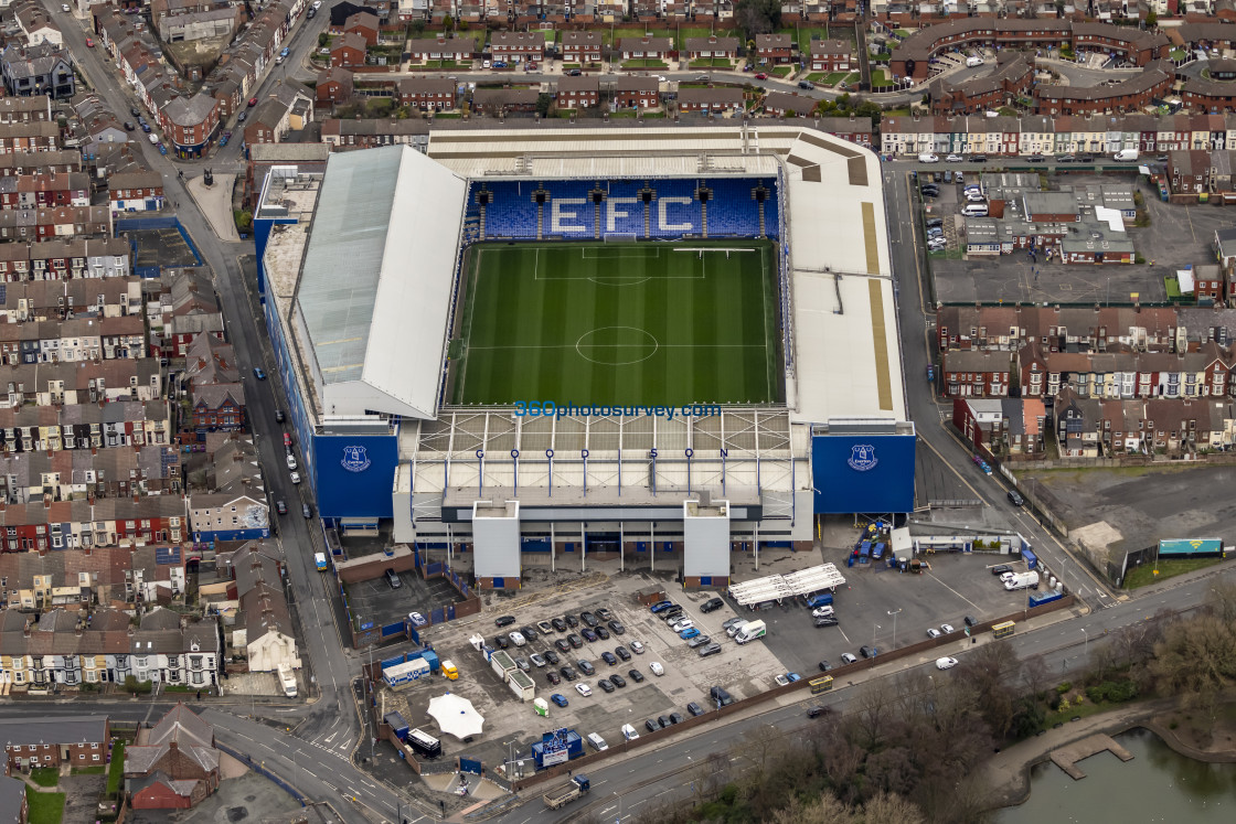 "Liverpool aerial photo Goodison Park 230228" stock image