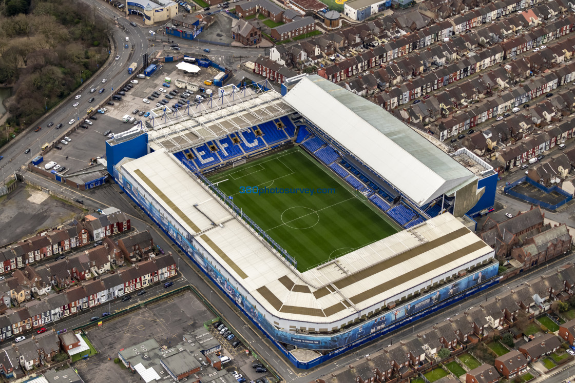 "Liverpool aerial photo Goodison Park 230228" stock image