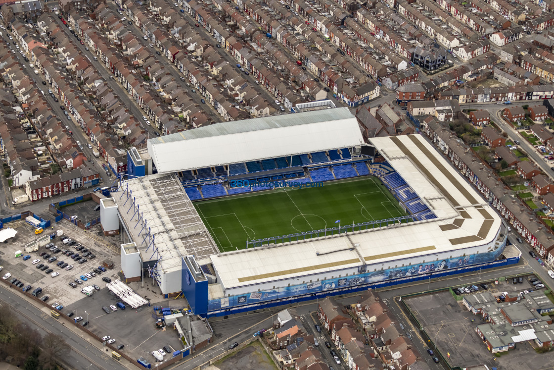 "Liverpool aerial photo Goodison Park 230228" stock image