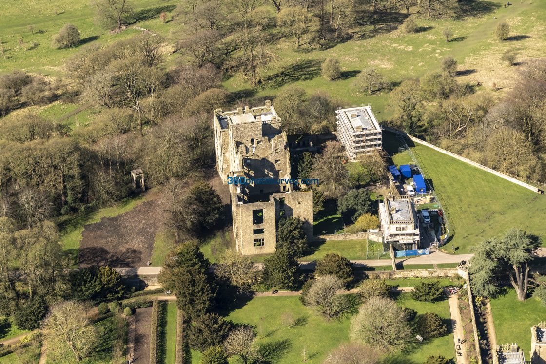 "Chesterfield aerial photo Hardwick Hall 230404 118" stock image