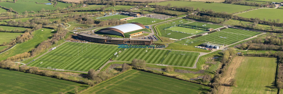 "Leicester aerial photo Leicester FC Training Ground 230404 90" stock image