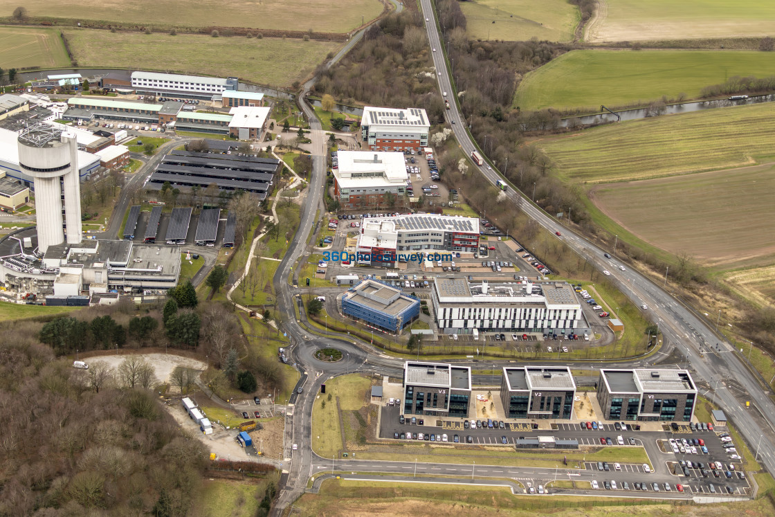 "Daresbury aerial photo Daresbury Laboratory 230228 19" stock image