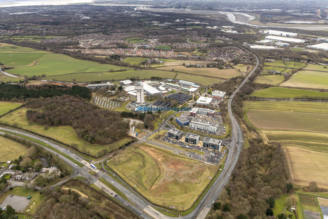 "Daresbury aerial photo Daresbury Laboratory 230228 19" stock image