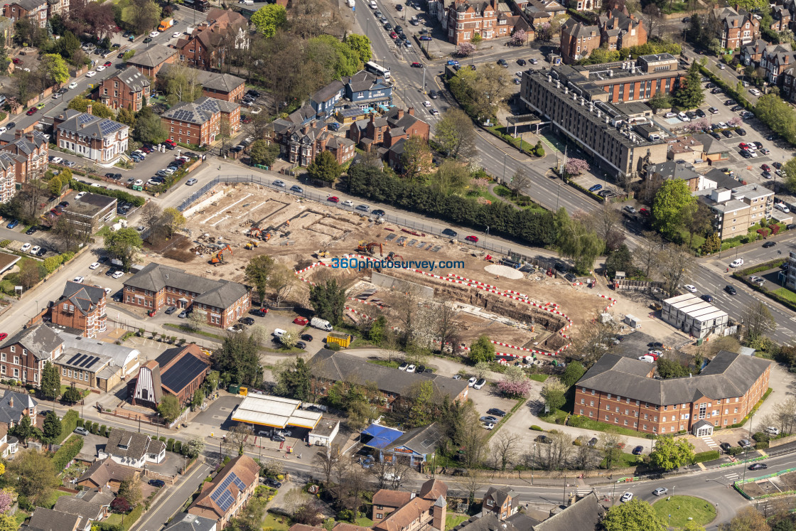 "Nottingham aerial photo Bluecoat academy development 230425 58" stock image