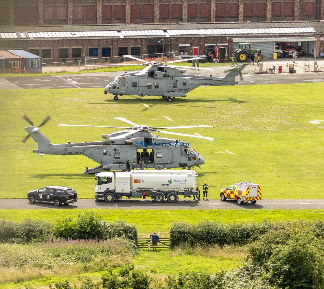 "Manchester aerial photo Barton Airport Merlins 230721" stock image