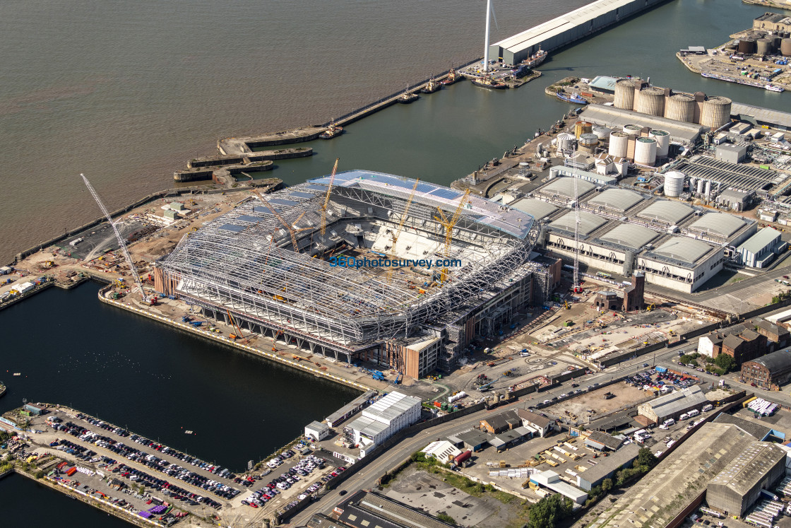 "LIVERPOOL aerial photo BRAMLEY MOORE DOCK 230824 2" stock image