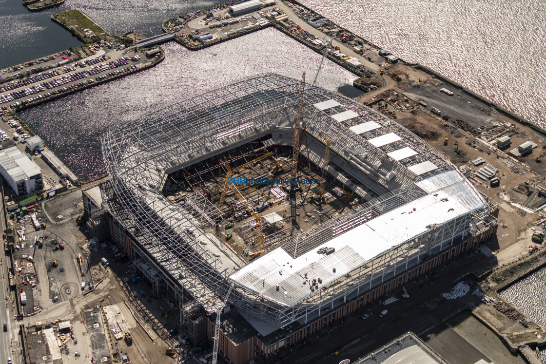 "LIVERPOOL aerial photo BRAMLEY MOORE DOCK 230824 2" stock image