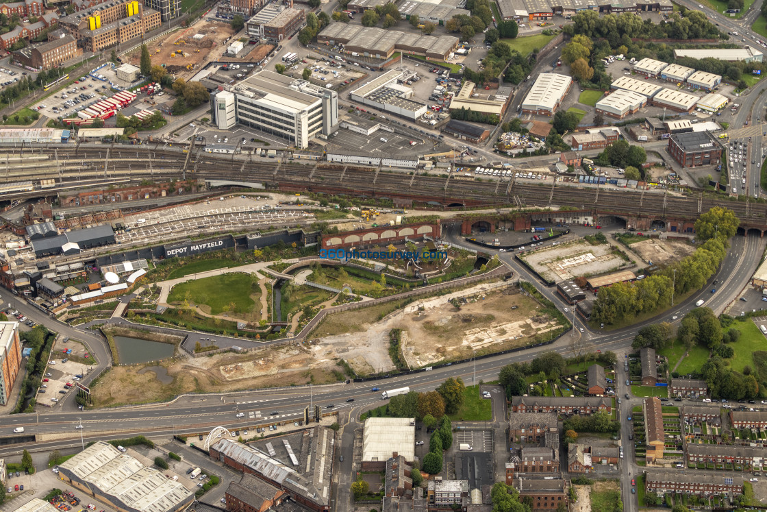 "MANCHESTER aerial photograph MAYFIELD PARK 230930 4" stock image