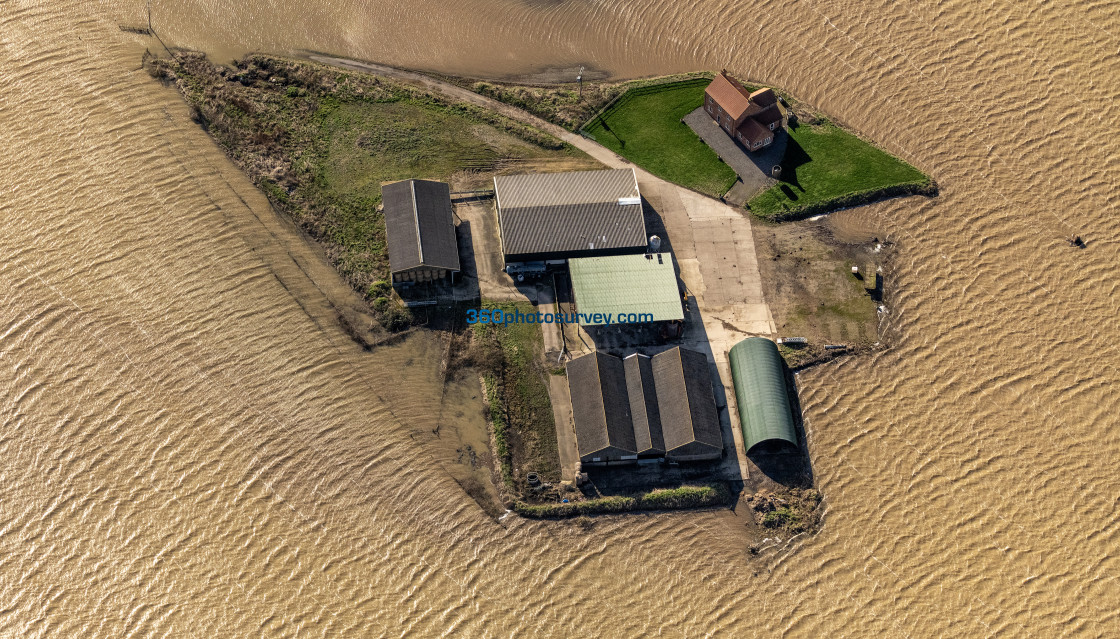 "Lincolnshire aerial photo flooding 240226 34" stock image