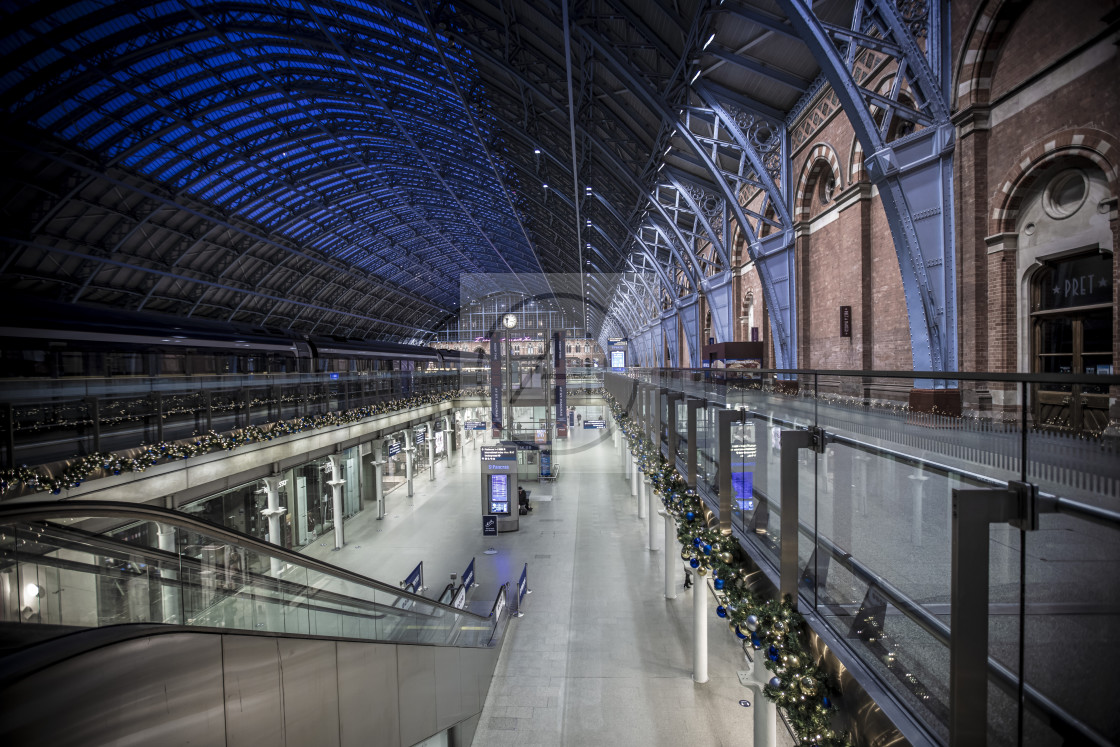 "St Pancras Station in Lockdown" stock image