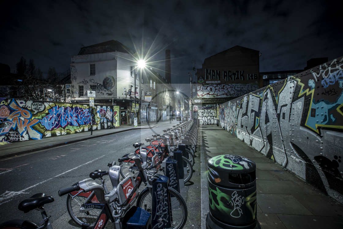 "Shoreditch lockdown" stock image