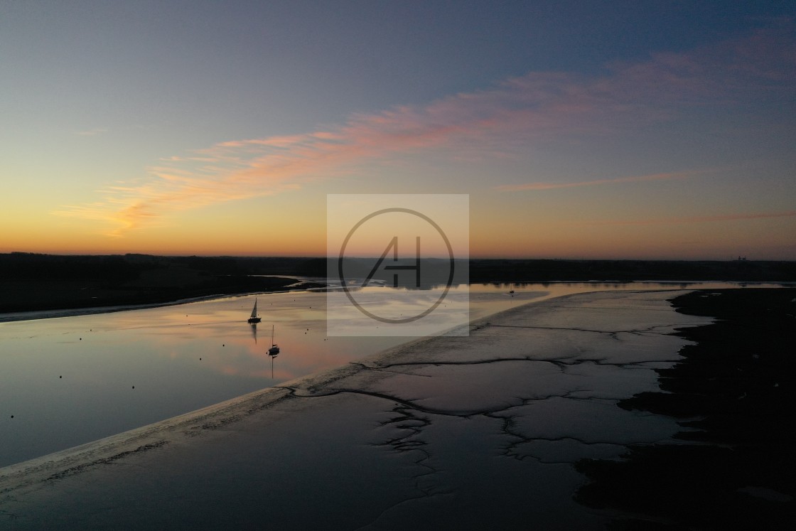 "River Deben at Ramsholt" stock image