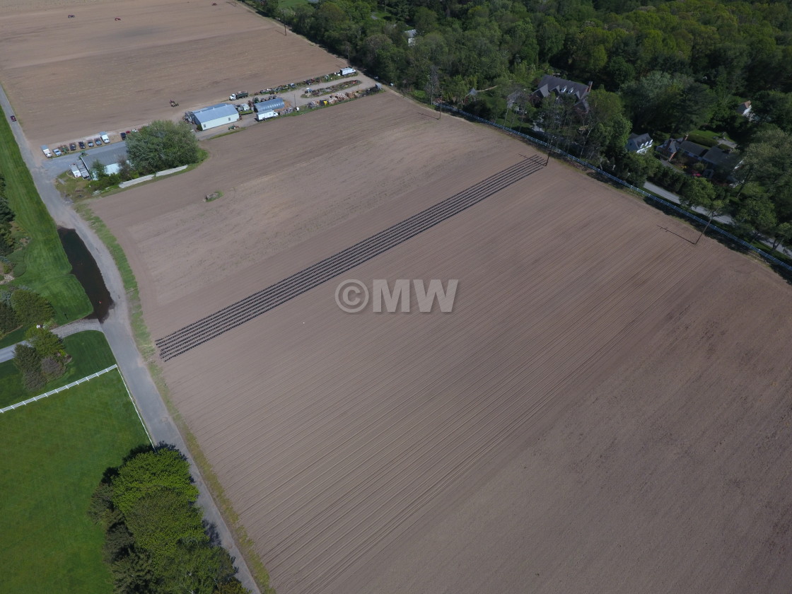 "Farmland drone aerial" stock image