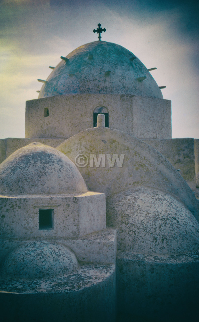 "Greek Island Church" stock image